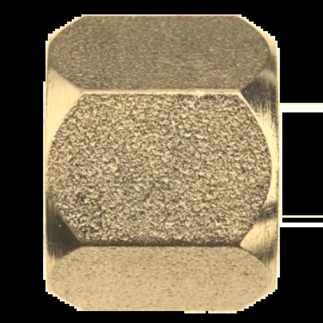 0304-c-08-b-onehydraulics-brass-cap-nut-3-4-16-08-female-jic 0304-C-08-B : OneHydraulics Brass Cap Nut, 3/4-16 (-08) Female JIC