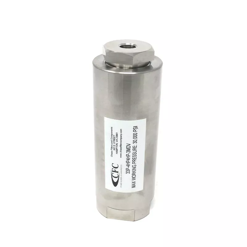 33P-6HP6HP-40SN : Chase Ultra High Pressure Inline Filter, 30000psi, 3/8″ HP, 40 Micron, No Visual Indicator, No Bypass Seasonal Sale