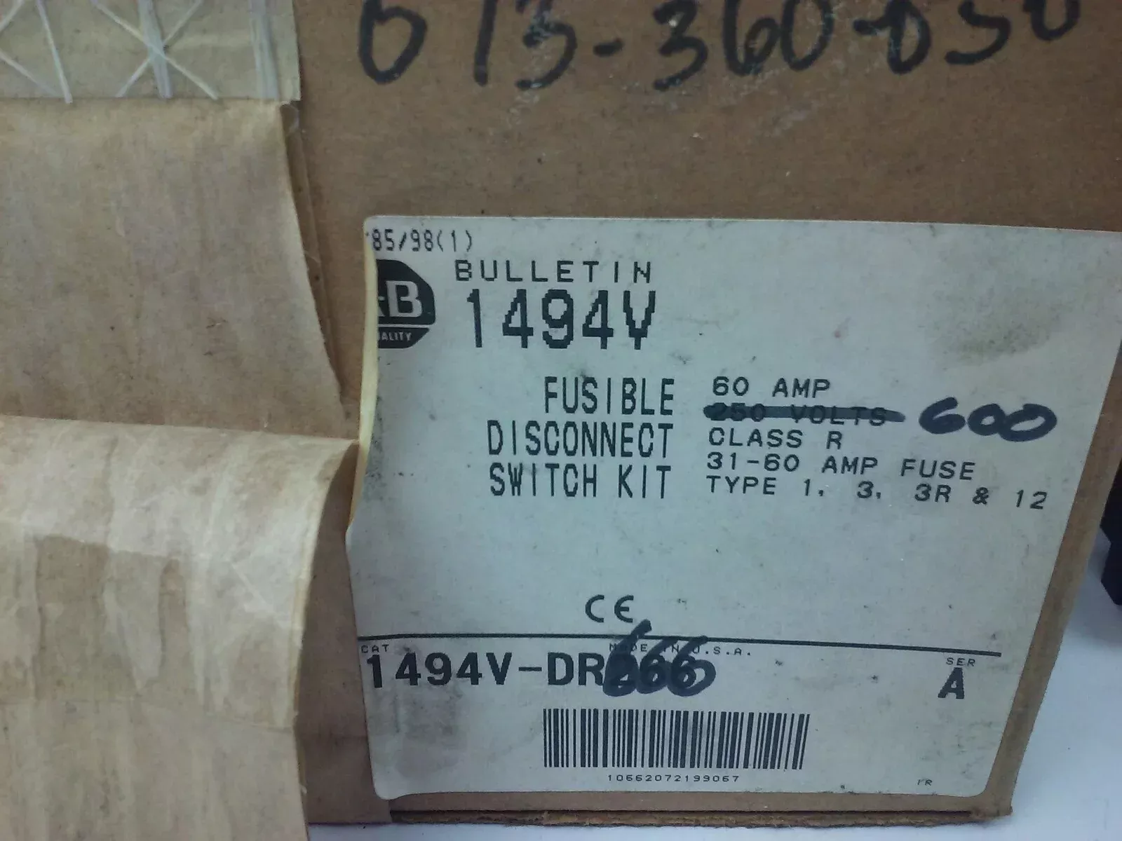allen-bradley-1494v-dr666-fusible-disconnect-switch-w-1494v-fsr666-1494v-ds60 ALLEN BRADLEY 1494V-DR666 FUSIBLE DISCONNECT SWITCH,W/ 1494V-FSR666 & 1494V-DS60
