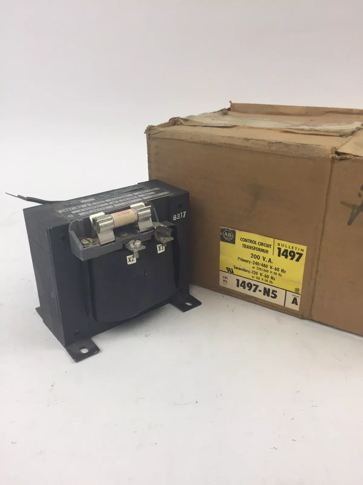 allen-bradley-1497-n5-control-circuit-transformer-200-kva-240-480v-60hz-ser ALLEN BRADLEY 1497-N5 CONTROL CIRCUIT TRANSFORMER .200 KVA 240/480V 60HZ SER A