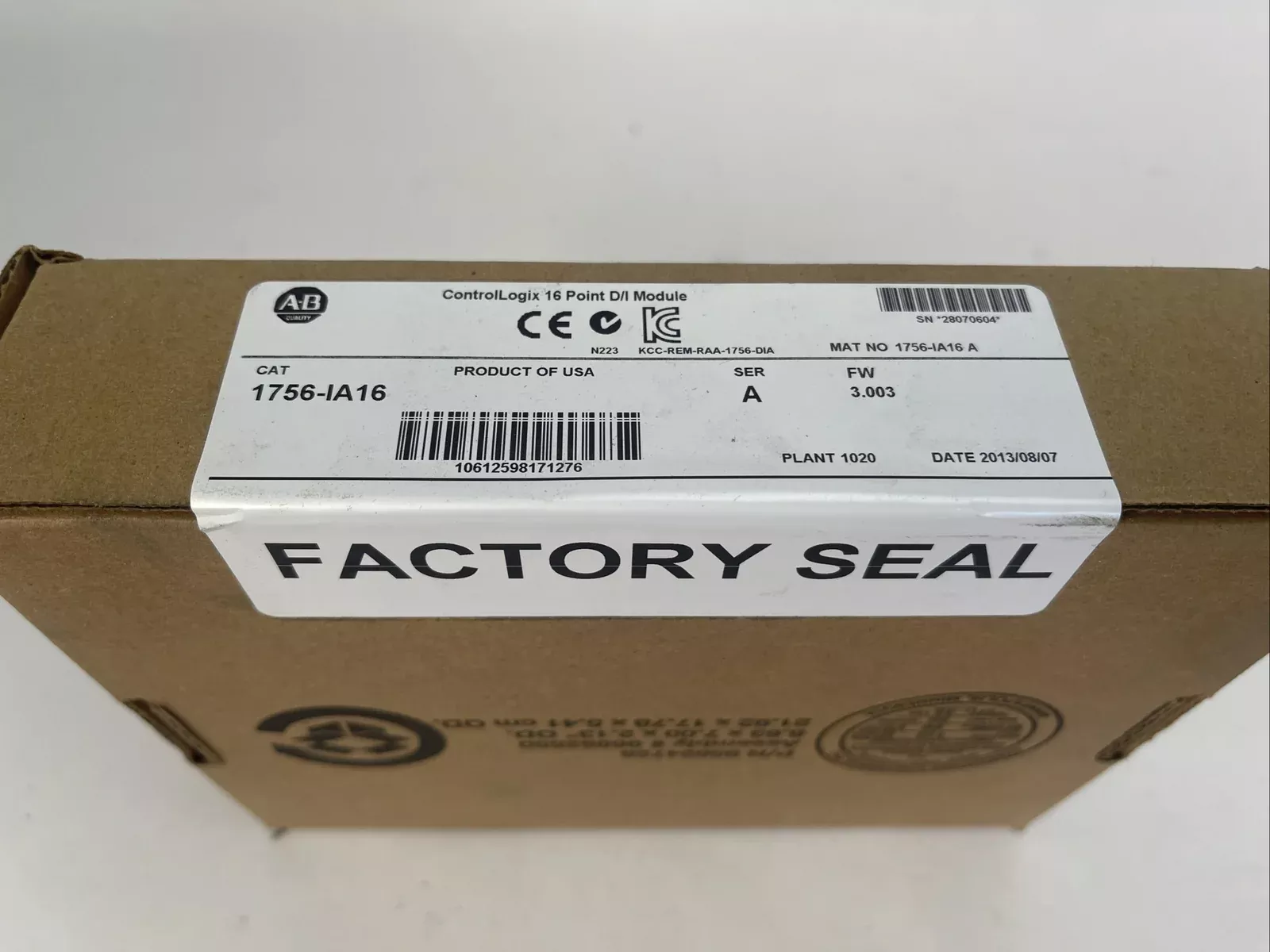 allen-bradley-1756-ia16-contol-logix-16pt-d-i-module-ser-fw-3-003 ALLEN BRADLEY 1756-IA16 CONTOL LOGIX 16PT D/I MODULE SER A FW 3.003