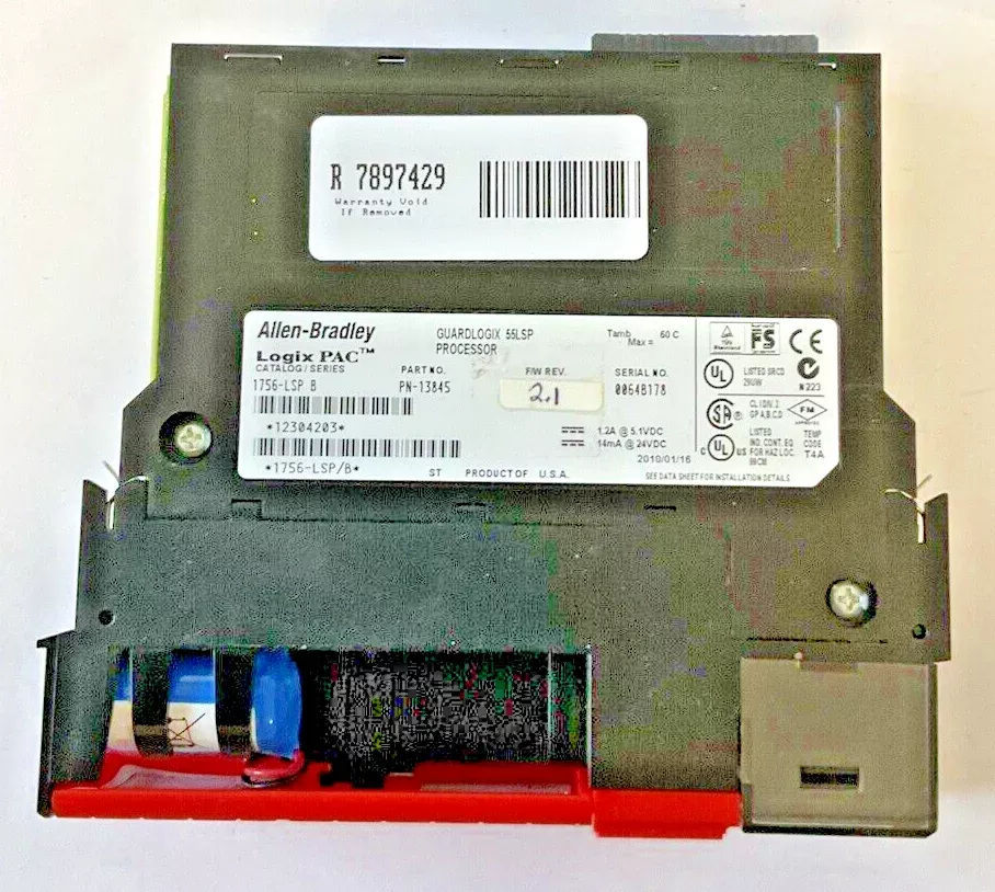allen-bradley-1756-lsp-b-guardlogix-55lsp-processorf-w-rev-2-1 ALLEN BRADLEY 1756-LSP B GUARDLOGIX 55LSP PROCESSORF/W REV. 2.1