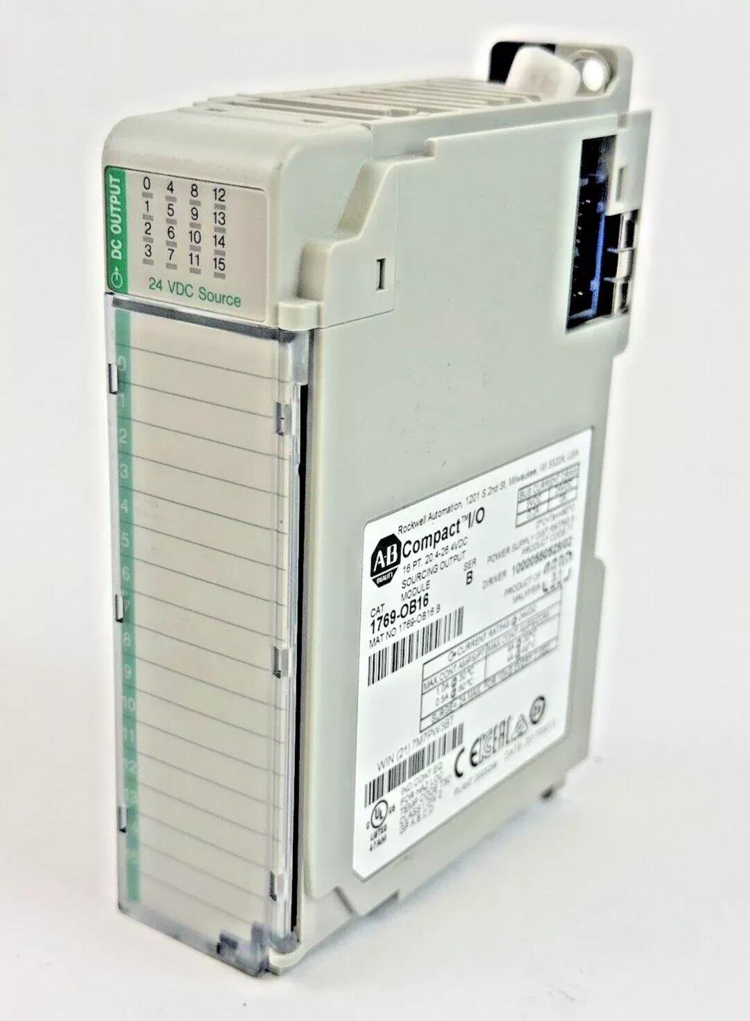 allen-bradley-1769-ob16-ser-b-f-w-rev-3-1-dir-ver-10000550528-02-16-pt ALLEN-BRADLEY - 1769-OB16 SER. B, F/W REV 3.1, DIR/VER 10000550528/02- 16 PT.