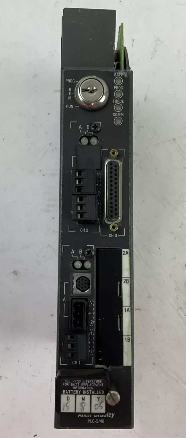 allen-bradley-1785-l40b-e-rev-x02-f-w-rev-j-enhanced-plc-5controller-series-e ALLEN BRADLEY 1785-L40B/E REV X02 F/W REV J ENHANCED PLC-5CONTROLLER SERIES E