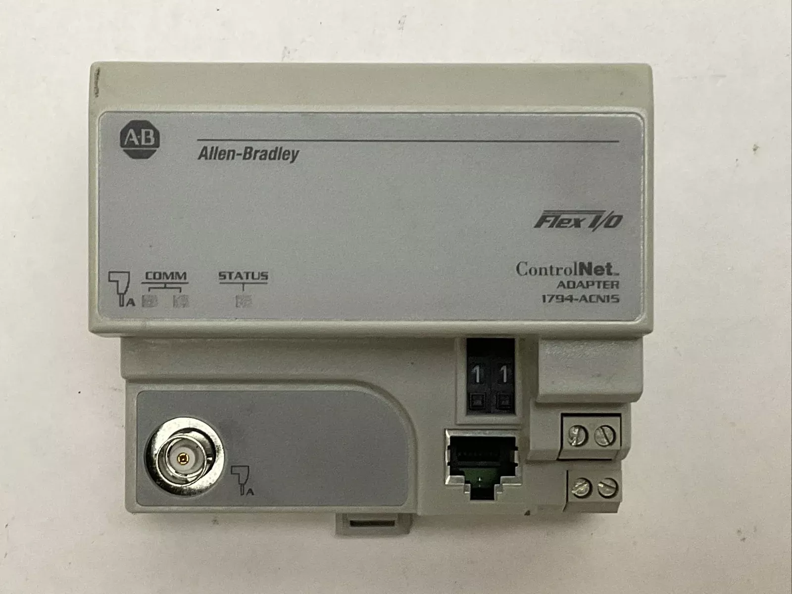 allen-bradley-1794-acn15-ser-c-rev-e02-f-w-rev-4-3-flex-i-o-control-net-adapter ALLEN BRADLEY 1794-ACN15 SER C REV E02 F/W REV 4.3 FLEX I/O CONTROL NET ADAPTER