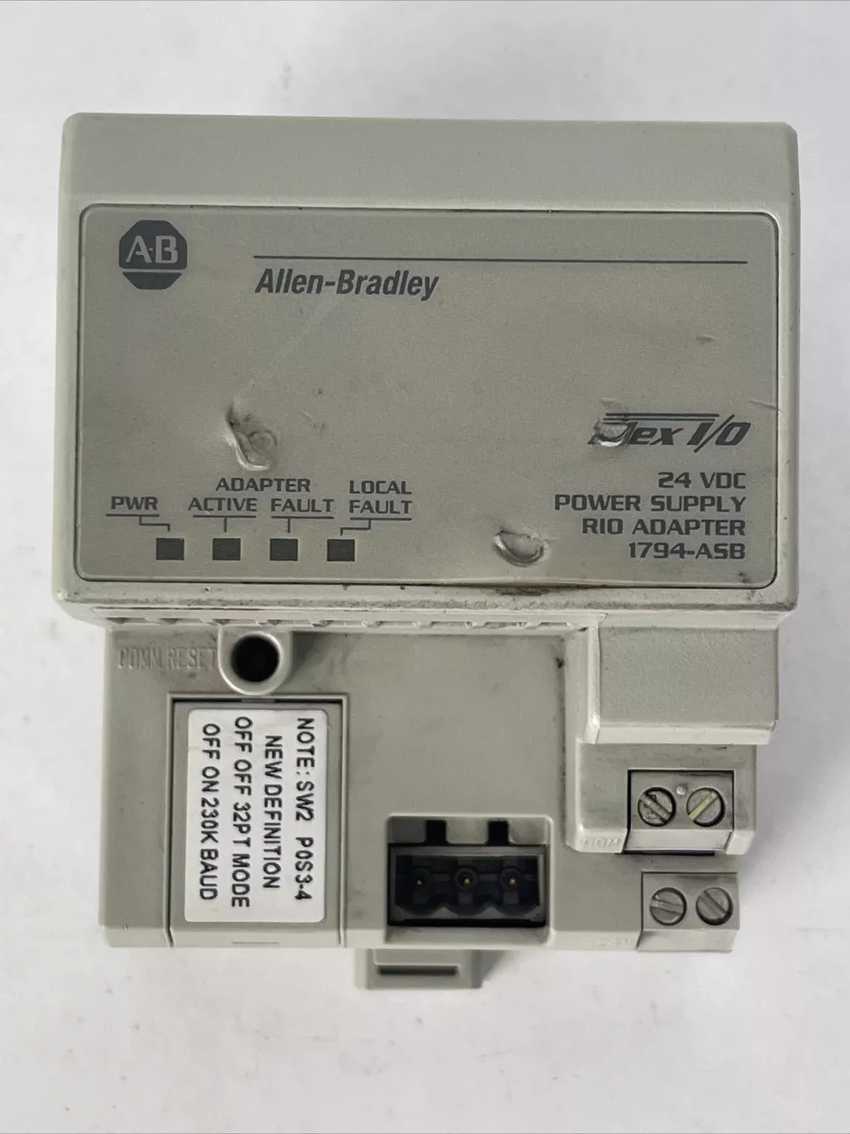 allen-bradley-1794-asb-ser-e-rev-a01-f-w-rev-f-output-5vdc-input-24vdc-power ALLEN BRADLEY 1794-ASB SER E REV A01 F/W REV F OUTPUT 5VDC INPUT 24VDC POWER