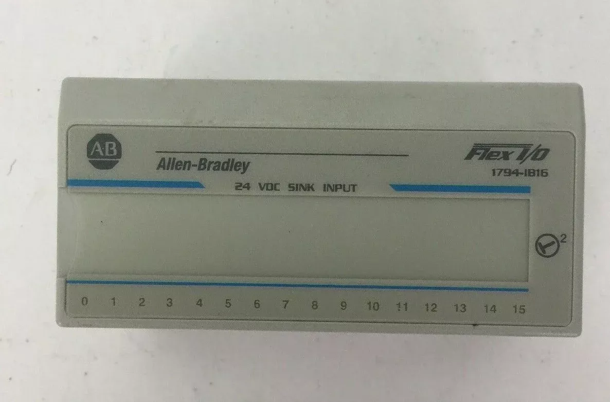 allen-bradley-1794-ib16-24vdc-sink-input-module-ser-rev-a01-f-w-rev-blank ALLEN BRADLEY 1794-IB16 24VDC SINK INPUT MODULE SER A REV A01 F/W REV BLANK