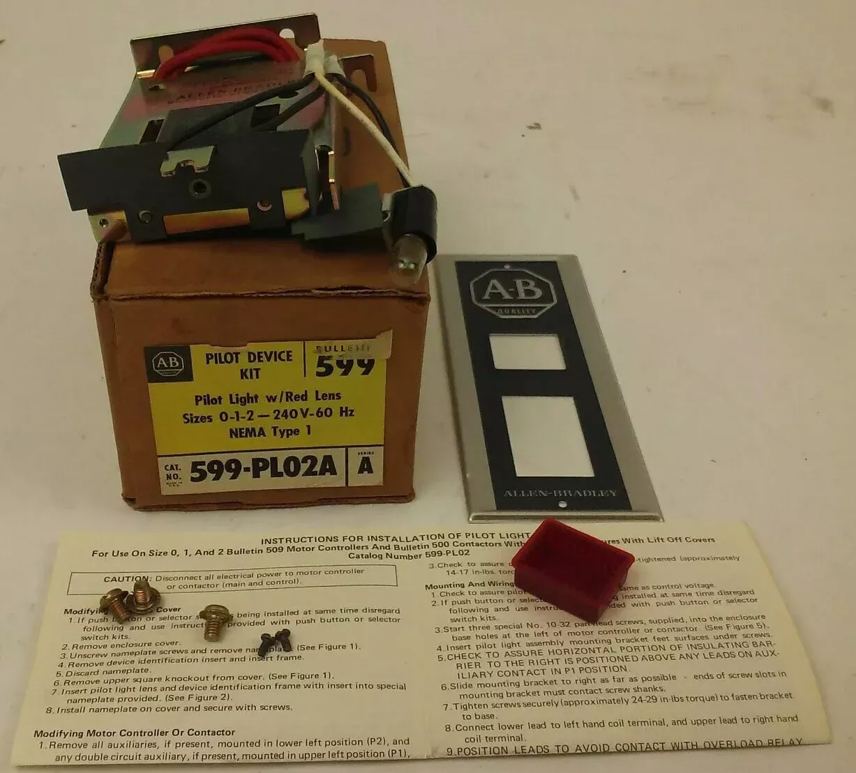 allen-bradley-599-pl02a-ser-pilot-light-w-red-lens-sizes-0-1-2-240v-60hz ALLEN BRADLEY 599-PL02A SER. A, PILOT LIGHT W/ RED LENS, SIZES 0-1-2, 240V- 60HZ