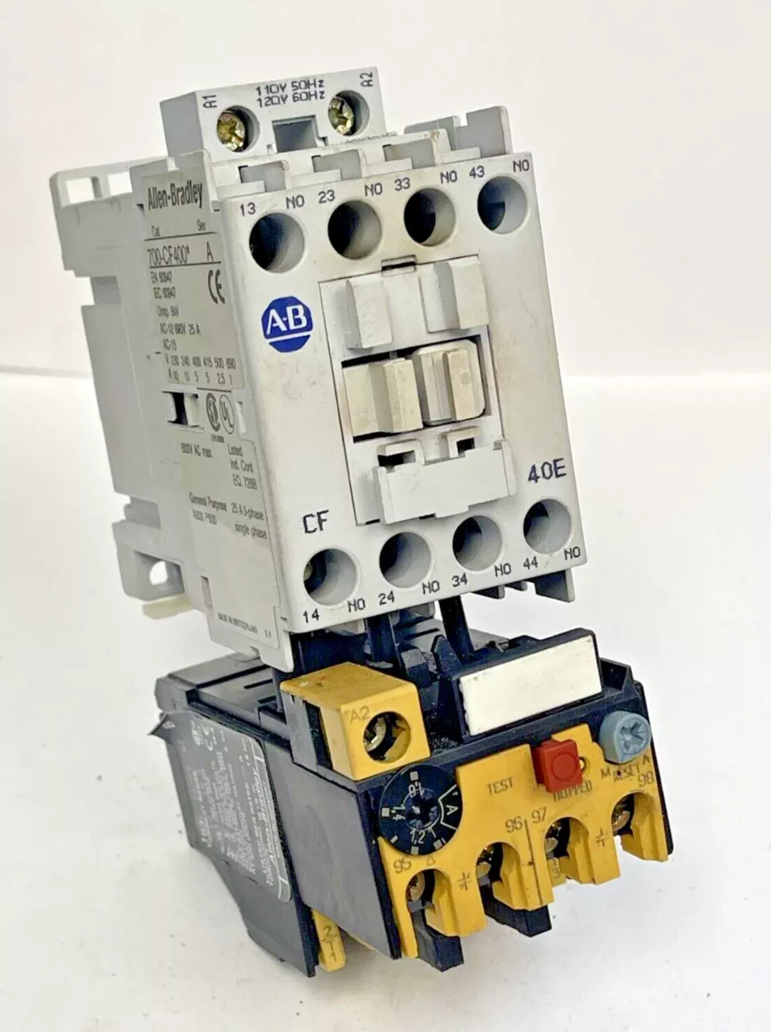 allen-bradley-700-cf400-ser-contactor-193-bsb-16-ser-b-relay-120-v-coil ALLEN BRADLEY - 700-CF400* SER. A CONTACTOR & 193-BSB 16 SER. B RELAY 120 V COIL