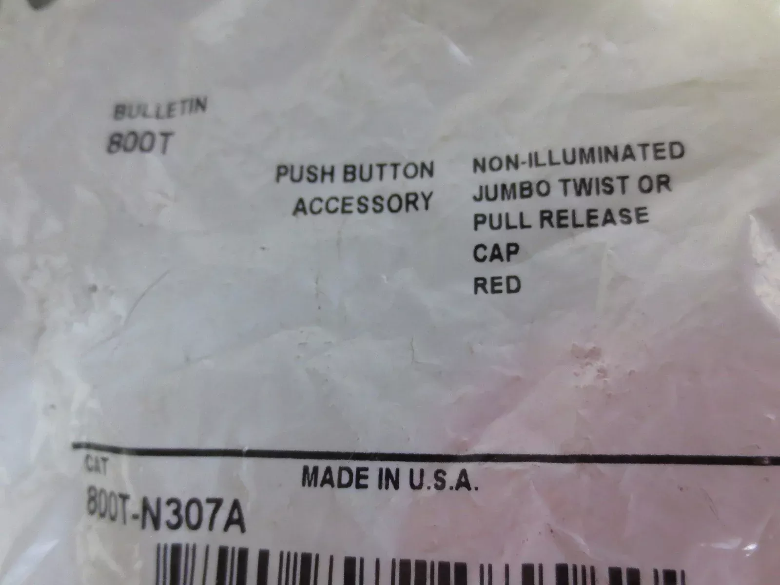 allen-bradley-800t-n307a-non-illuminated-jumbo-twist-or-pull-release-cap-red ALLEN-BRADLEY 800T-N307A NON-ILLUMINATED JUMBO TWIST or PULL RELEASE CAP - RED