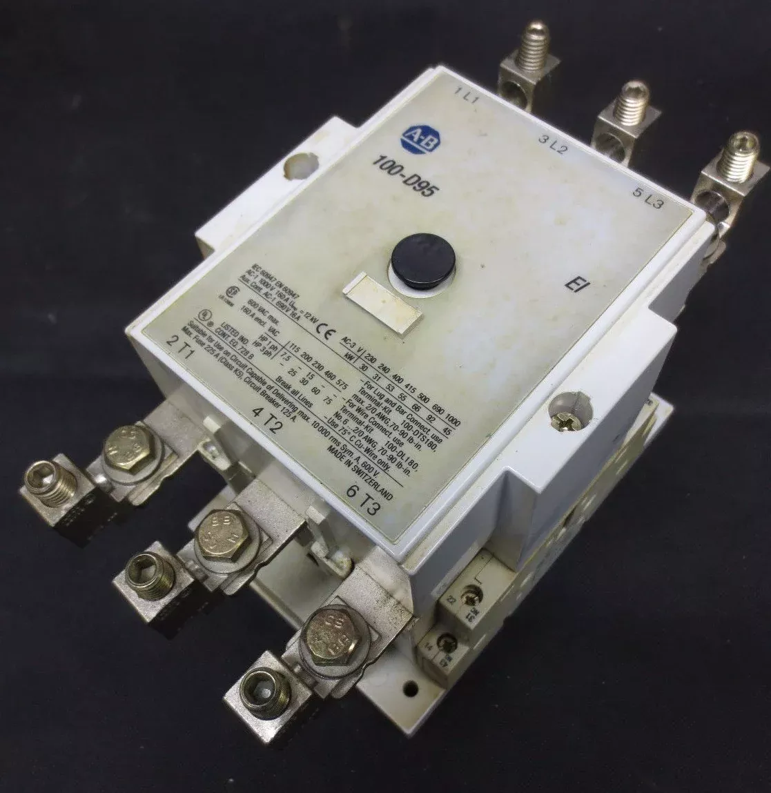 ALLEN-BRADLEY CONTACTOR, 3-POLE, 380-500V COIL, 600V MAX, 160A encl