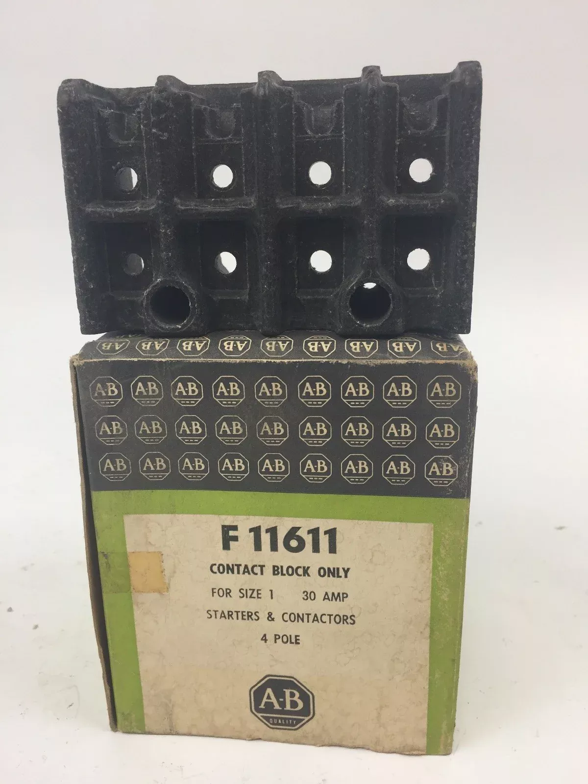 allen-bradley-f11611-contact-block-only-size-1-30a-starter-contactor-4p ALLEN BRADLEY F11611 CONTACT BLOCK ONLY FOR SIZE 1 30A STARTER & CONTACTOR 4P