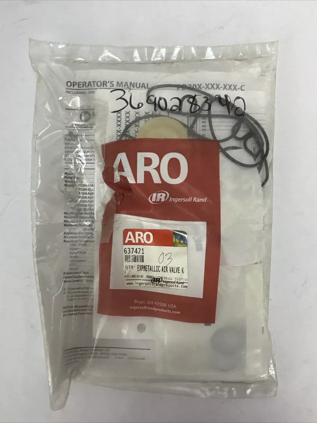 aro-637421-expmetallic-air-valve-repair-kit ARO 637421 EXPMETALLIC AIR VALVE REPAIR KIT