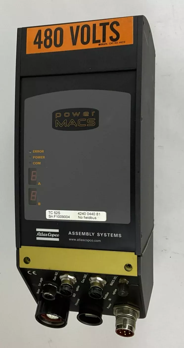 atlas-copco-tc52s-n-assembly-systems-controller-480v-20a-3ph-5a-50-60hz ATLAS COPCO TC52S- N ASSEMBLY SYSTEMS CONTROLLER 480V 20A 3PH 5A 50-60HZ