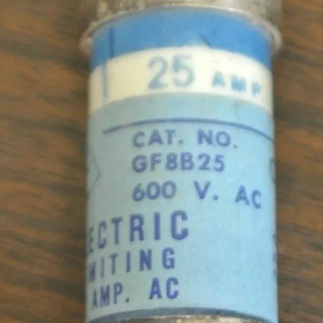 box-3-general-electric-gf8b25-type-clf-class-j-fuse-25a-600v-new-surplus BOX of 3 / GENERAL ELECTRIC GF8B25 TYPE CLF CLASS J FUSE 25A / 600V NEW SURPLUS