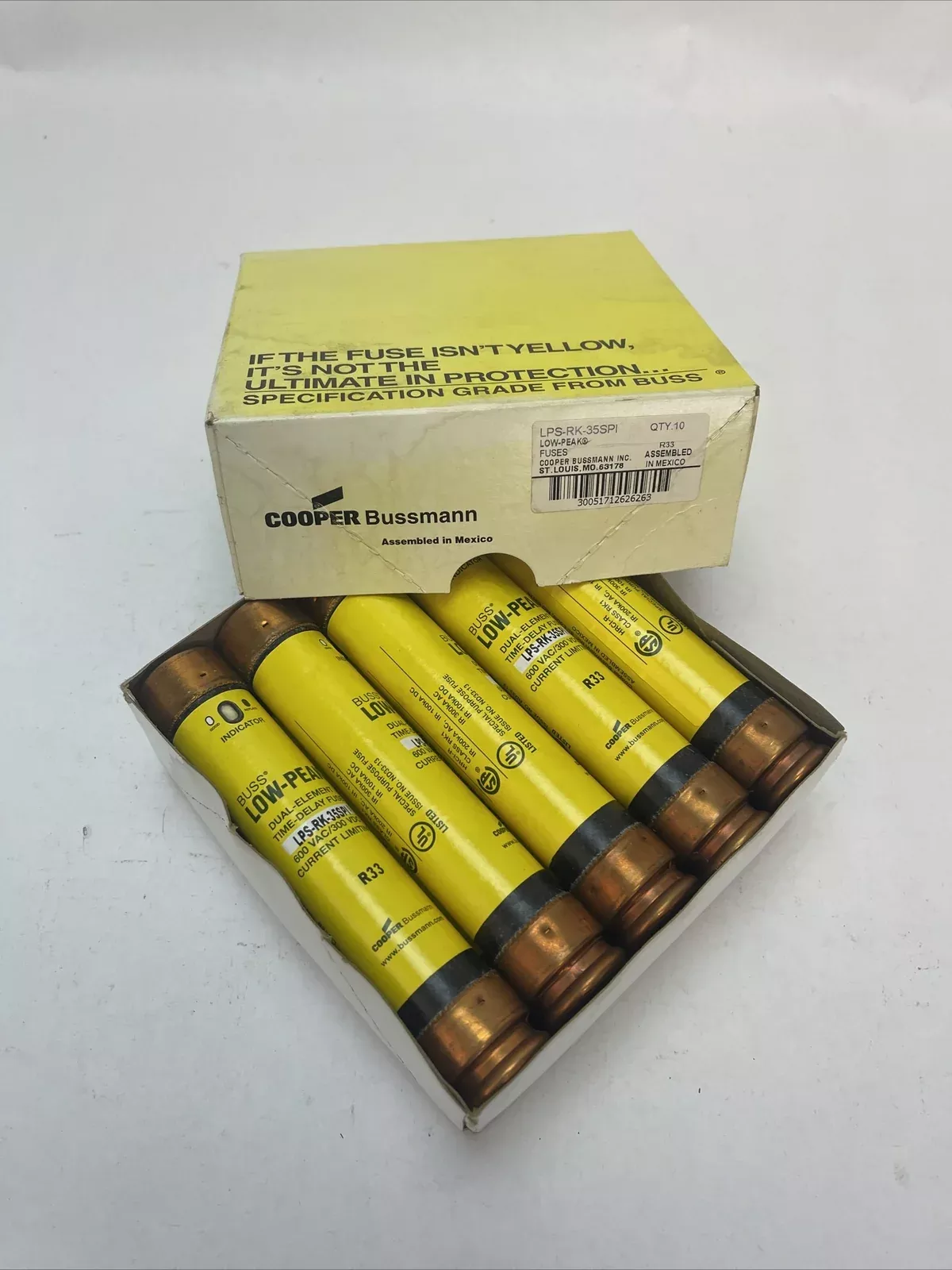 buss-lps-rk-35spi-low-peak-indicator-fuse-300vdc-600vac-35amp-lot-10 BUSS LPS-RK-35SPI LOW-PEAK INDICATOR FUSE 300VDC 600VAC 35AMP (LOT OF 10)