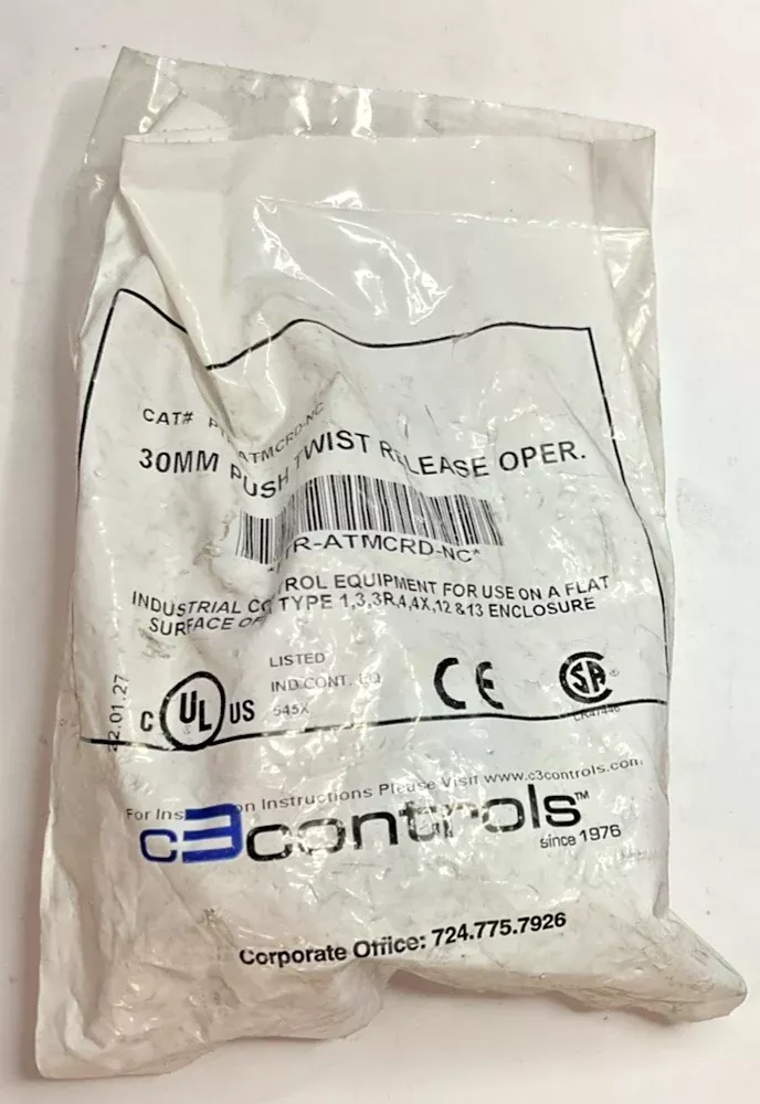 c3-controls-ptr-atmcrd-nc-30mm-push-twist-release-operator C3 CONTROLS PTR-ATMCRD-NC 30MM PUSH TWIST RELEASE OPERATOR