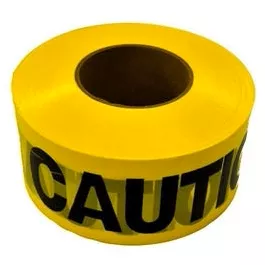 "Caution" Tape, Yellow, Waterproof, 1,000-Ft.