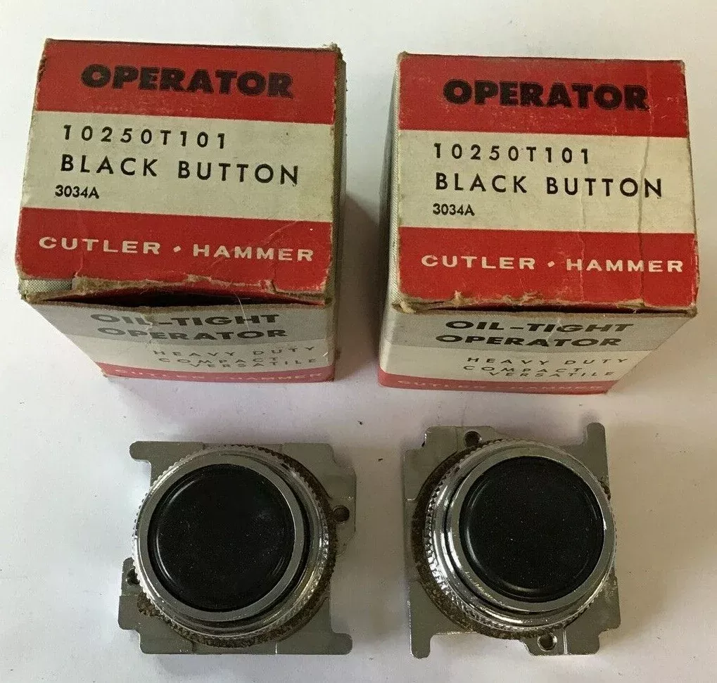 cutler-hammer-10250t101-black-button-lotof2 CUTLER HAMMER 10250T101 BLACK BUTTON ***LOTOF2***