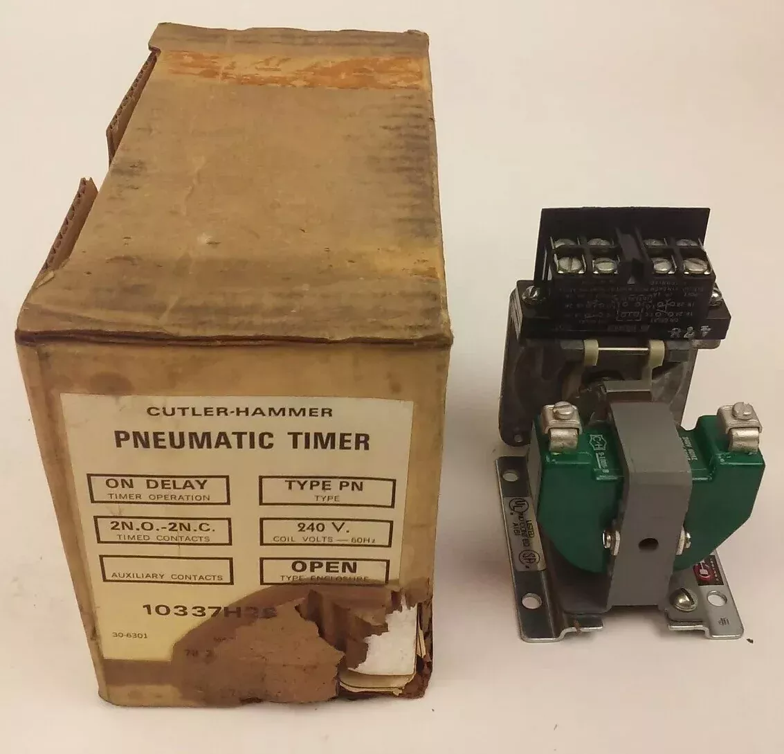 cutler-hammer-10337h292b-10934h2a-pneumatac-timer-600v-240v-coil-type-pn-new CUTLER HAMMER 10337H292B, 10934H2A, PNEUMATAC TIMER, 600V,240V COIL,TYPE PN, NEW