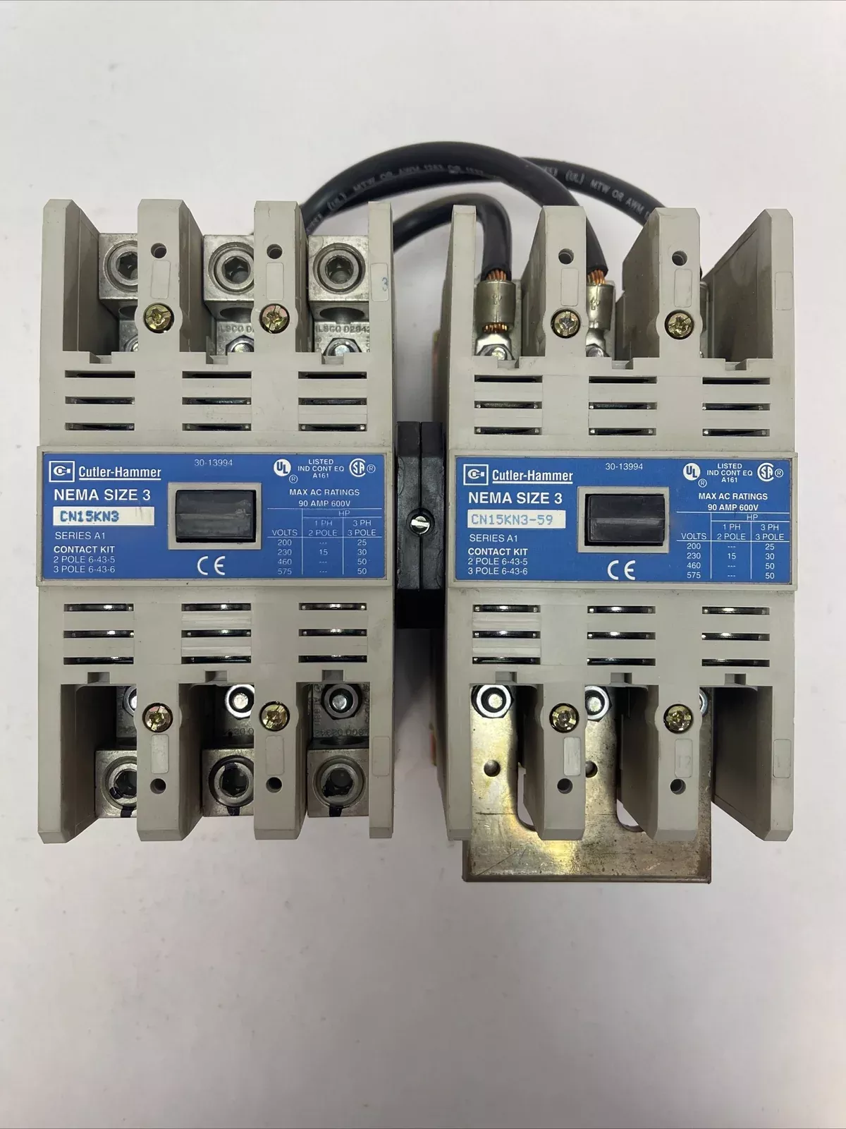cutler-hammer-cn15kn3-59-cn15kn3-size-3-reversing-contactor-600vac-90a-50hp CUTLER HAMMER CN15KN3-59 CN15KN3 SIZE 3 REVERSING CONTACTOR 600VAC 90A 50HP