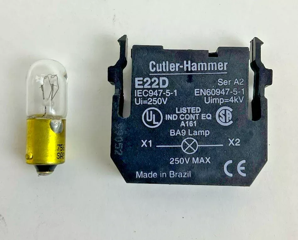cutler-hammer-e22d-series-a2-250v-light-unit-full-voltage-contact-block-w-bulb CUTLER HAMMER E22D SERIES A2 250V LIGHT UNIT FULL VOLTAGE CONTACT BLOCK W/BULB