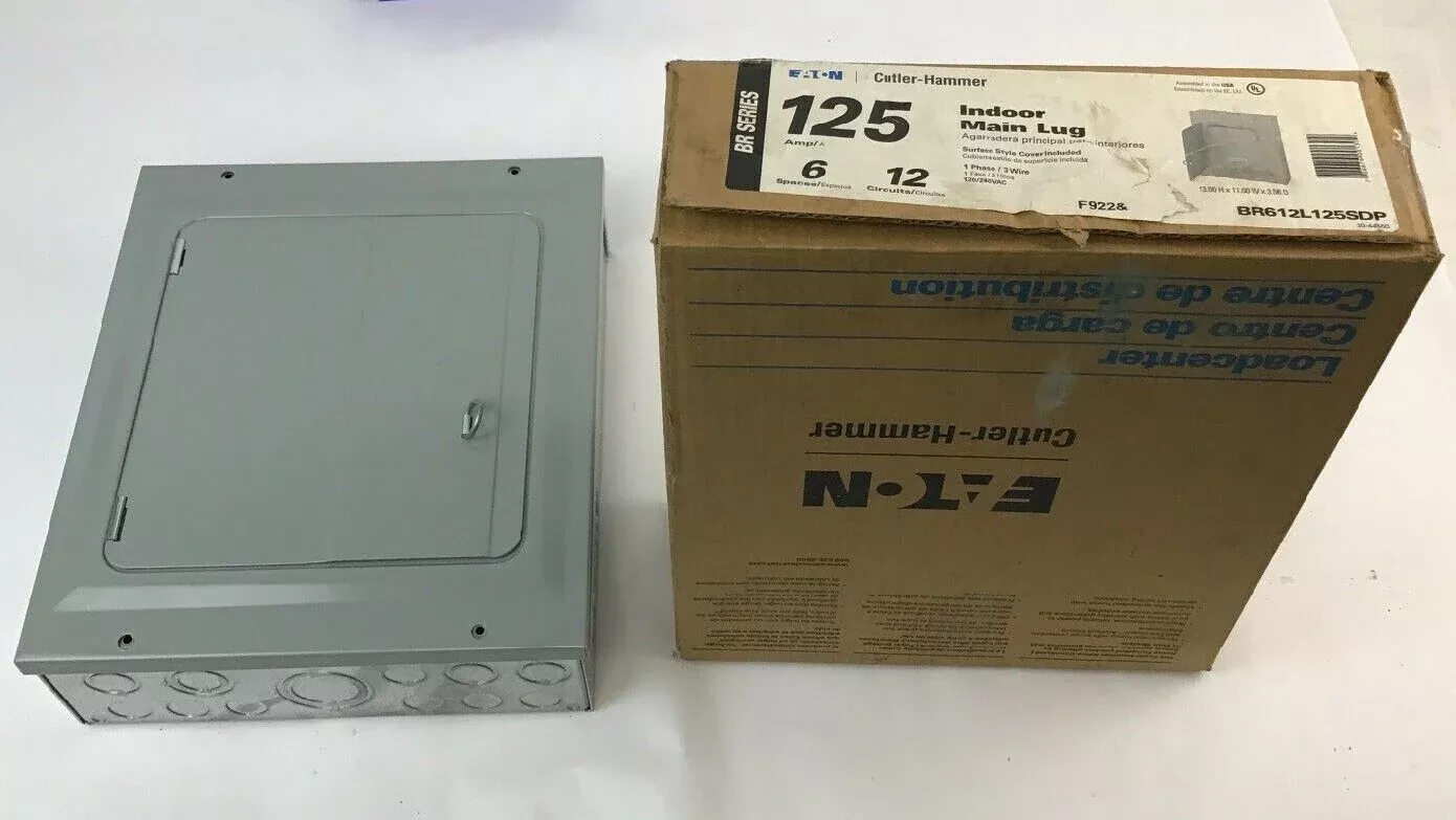 eaton-cutler-hammer-br612l125sdp-indoor-main-lug-1ph-125a-6-space-12-circuit EATON CUTLER HAMMER BR612L125SDP INDOOR MAIN LUG 1PH 125A 6 SPACE 12 CIRCUIT.