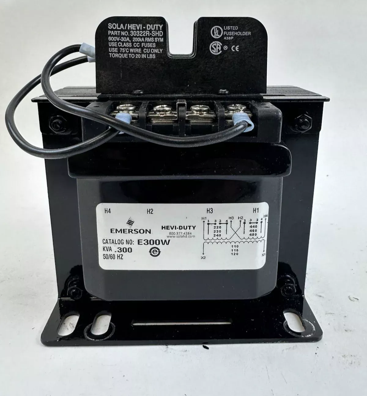 emerson-sola-hevi-duty-e300w-control-transformer-1-phase-0-3-kva-50-60-at-220-v Emerson Sola Hevi-Duty E300W Control Transformer 1 PHASE 0.3 KVA 50/60 AT 220 V