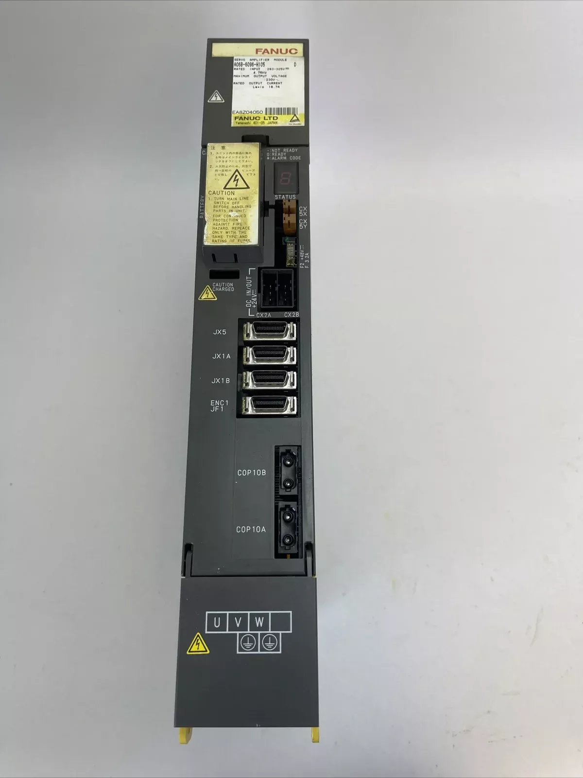 fanuc-a06b-6096-h105-servo-amplifier-ser-d-input-283-325vdc-output-230vac-18-7a FANUC A06B-6096-H105 SERVO AMPLIFIER SER D INPUT 283-325VDC OUTPUT 230VAC 18.7A