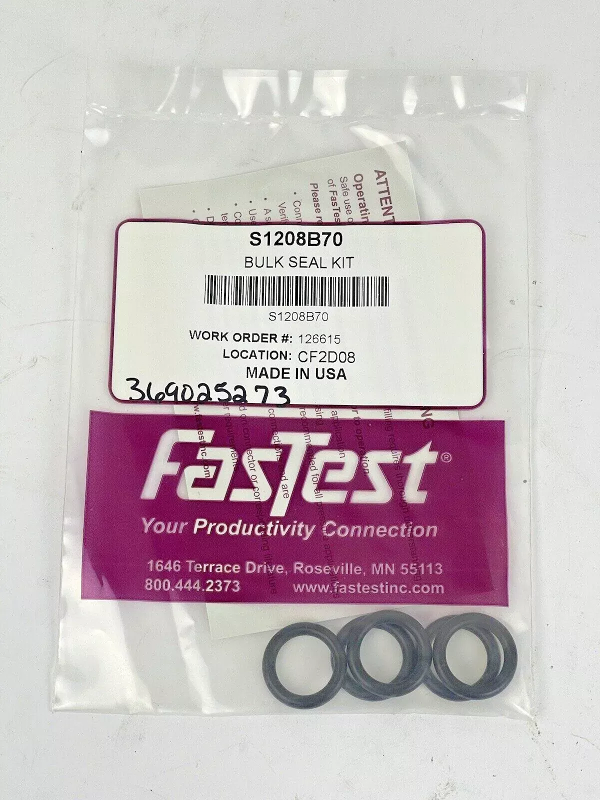 fastest-bulk-seal-kit-s1208b70-o-ring-replacement-5-included-in-kit FasTest - BULK SEAL KIT - S1208B70 - O-RING REPLACEMENT (5 INCLUDED IN KIT)