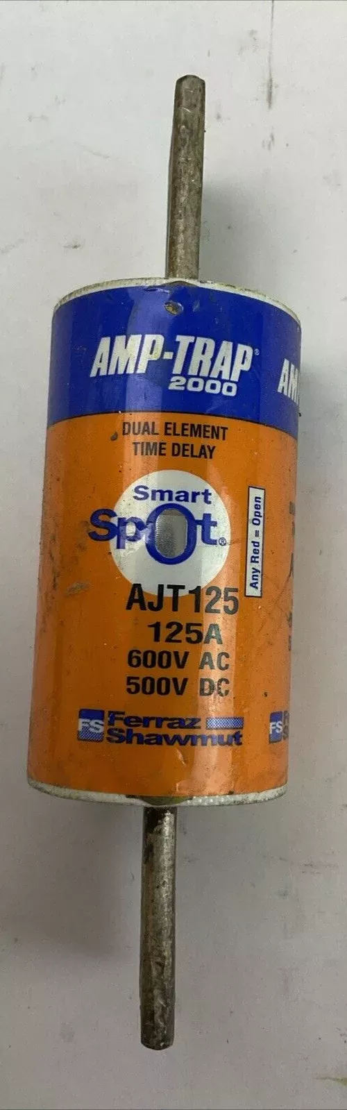 ferraz-shawmut-ajt125-smart-spot-amp-trap-2000-fuse-500vdc-600vac-125a FERRAZ SHAWMUT AJT125 SMART SPOT AMP-TRAP 2000 FUSE 500VDC 600VAC 125A