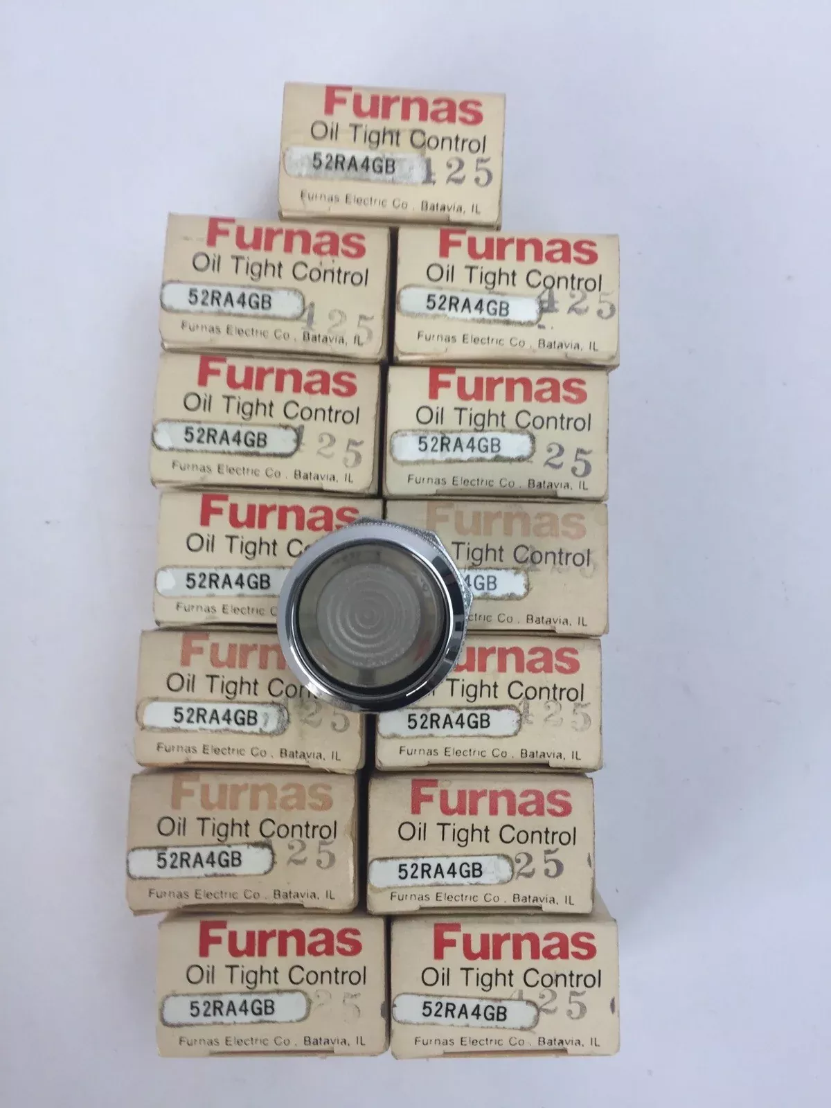 furnas-52ra4gb-oil-tight-pilot-light-clear-lens-lot-13 FURNAS 52RA4GB OIL TIGHT PILOT LIGHT CLEAR LENS (LOT OF 13)