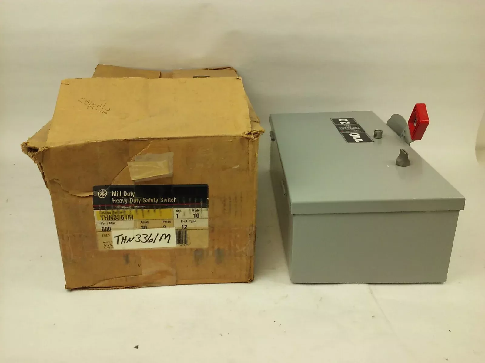 ge-thn3361m-safety-switch-30a-600vac-250dc-type-1-5-12-enclosure-max-h-p-30 GE THN3361M, SAFETY SWITCH, 30A, 600VAC/250DC, TYPE 1/5/12 ENCLOSURE, MAX H.P.30