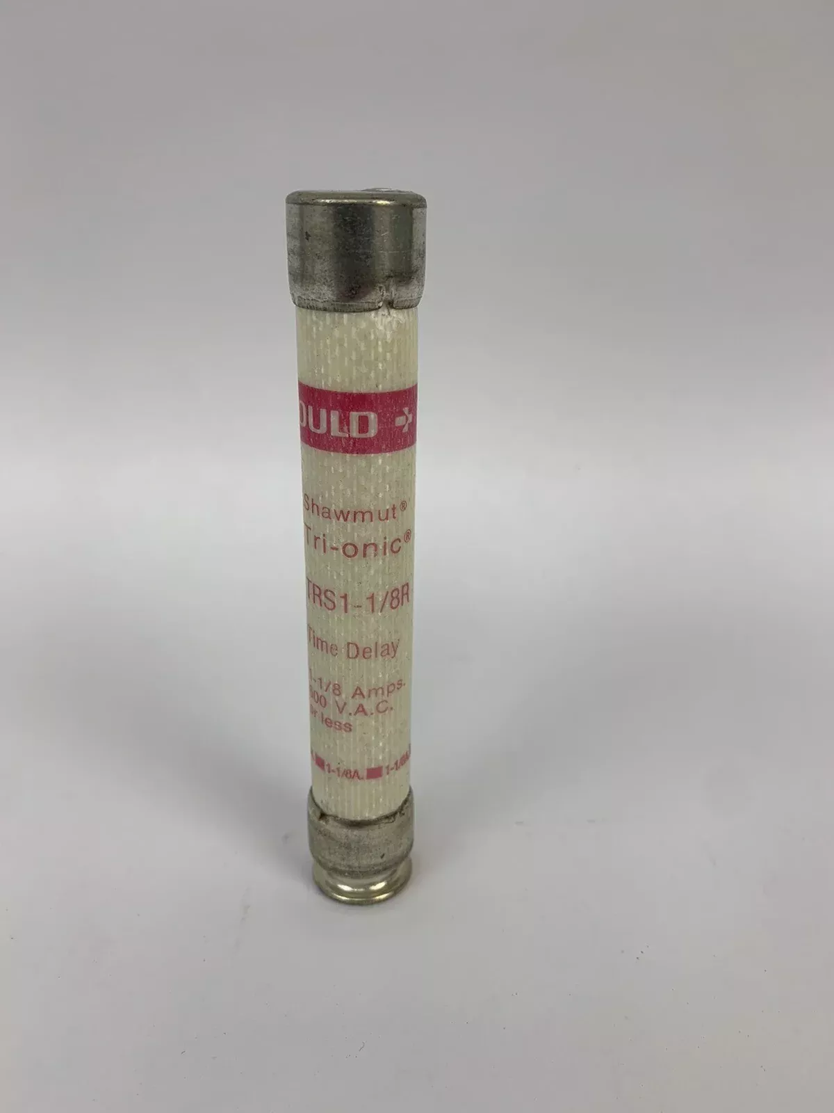 Gould Shawmut Tri-Onic TRS1-1/8R Time Delay 1 1/8A 600V Fuse "Lot of 10"