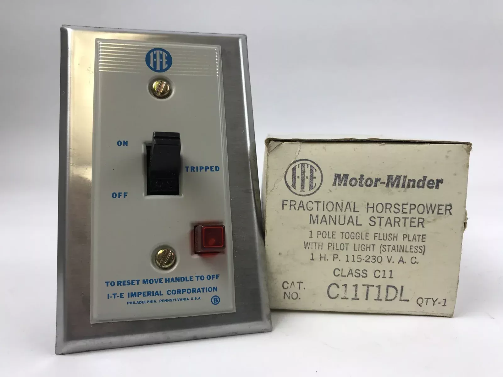 ite-c11t1dl-motor-minder-fractional-horsepower-manual-starter-1-hp-115-130-v-ac ITE C11T1DL Motor-Minder Fractional Horsepower Manual Starter 1 HP 115-130 V AC