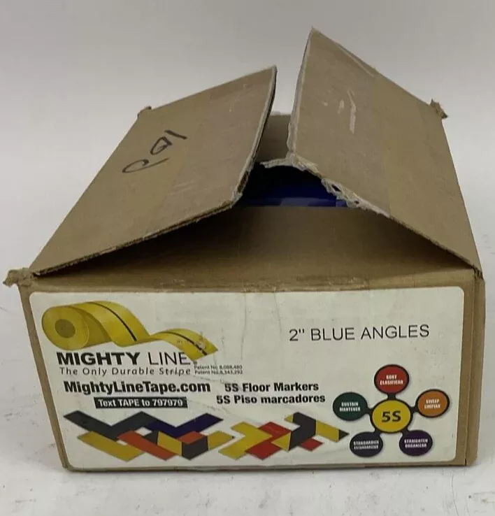 mighty-line-blue-floor-tape-angle-shape-2-100-angles-in-case MIGHTY LINE BLUE FLOOR TAPE ANGLE SHAPE 2" 100 ANGLES IN CASE