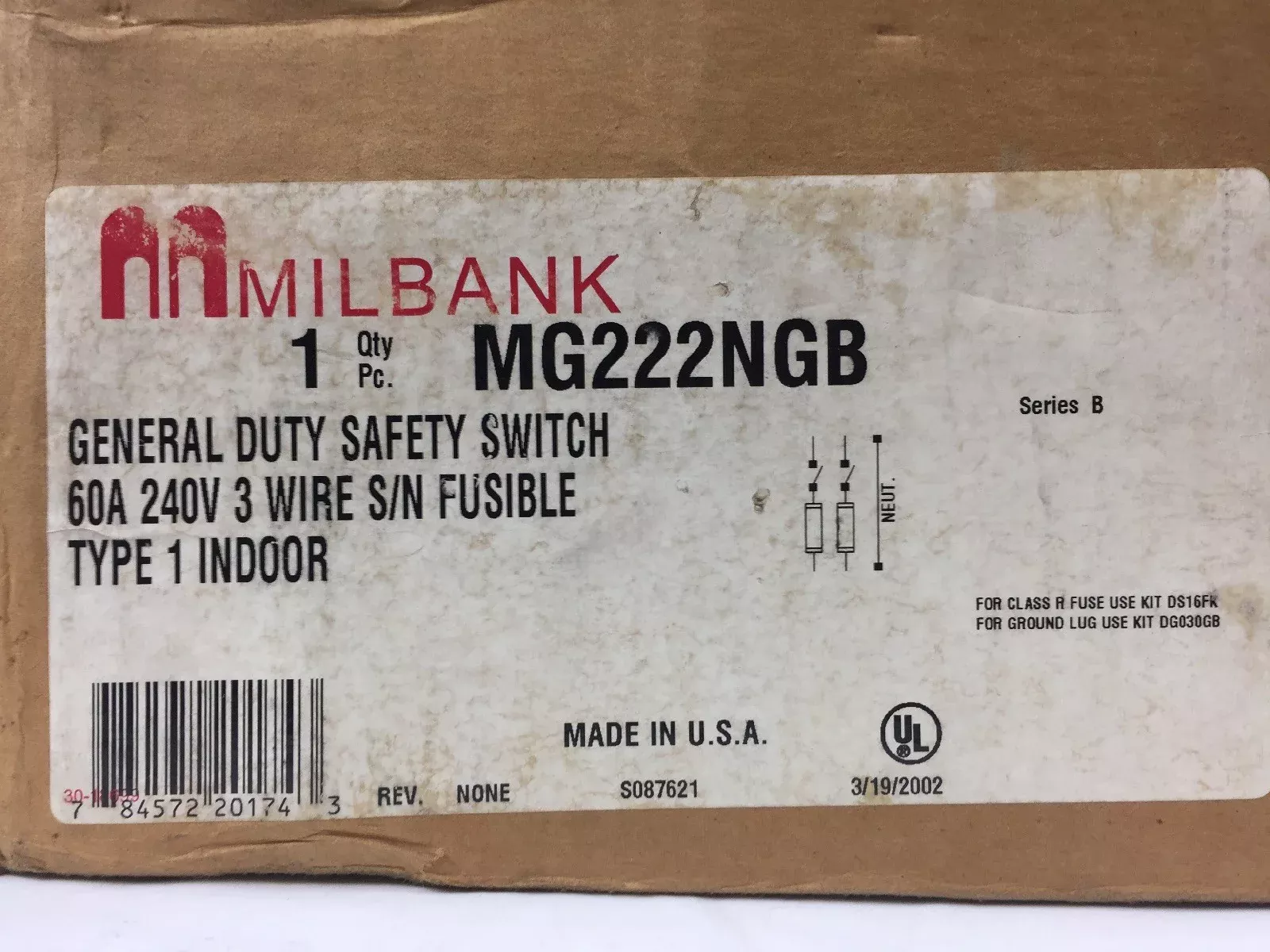 milbank-mg222ngb-general-duty-safety-switch-60a-340v-3-wire-s-n-fusible-type-1 MILBANK MG222NGB GENERAL DUTY SAFETY SWITCH 60A 340V 3 WIRE S/N FUSIBLE TYPE 1
