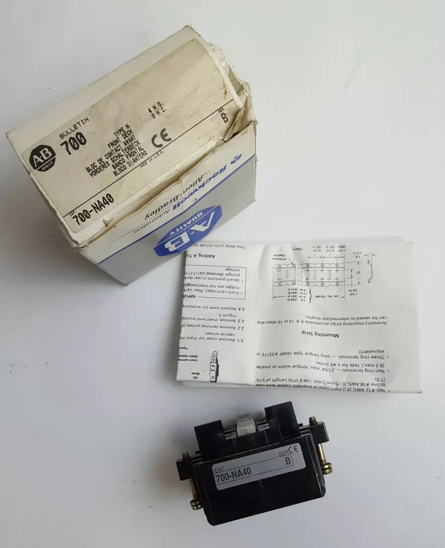 NEW ALLEN BRADLEY CONTACT CARTRIDGE VV-42 CAT 700-NA40 SER B, 700NA40, NEW