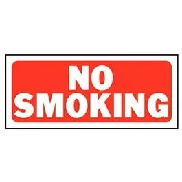 "No Smoking" Sign, 6 x 14-In.
