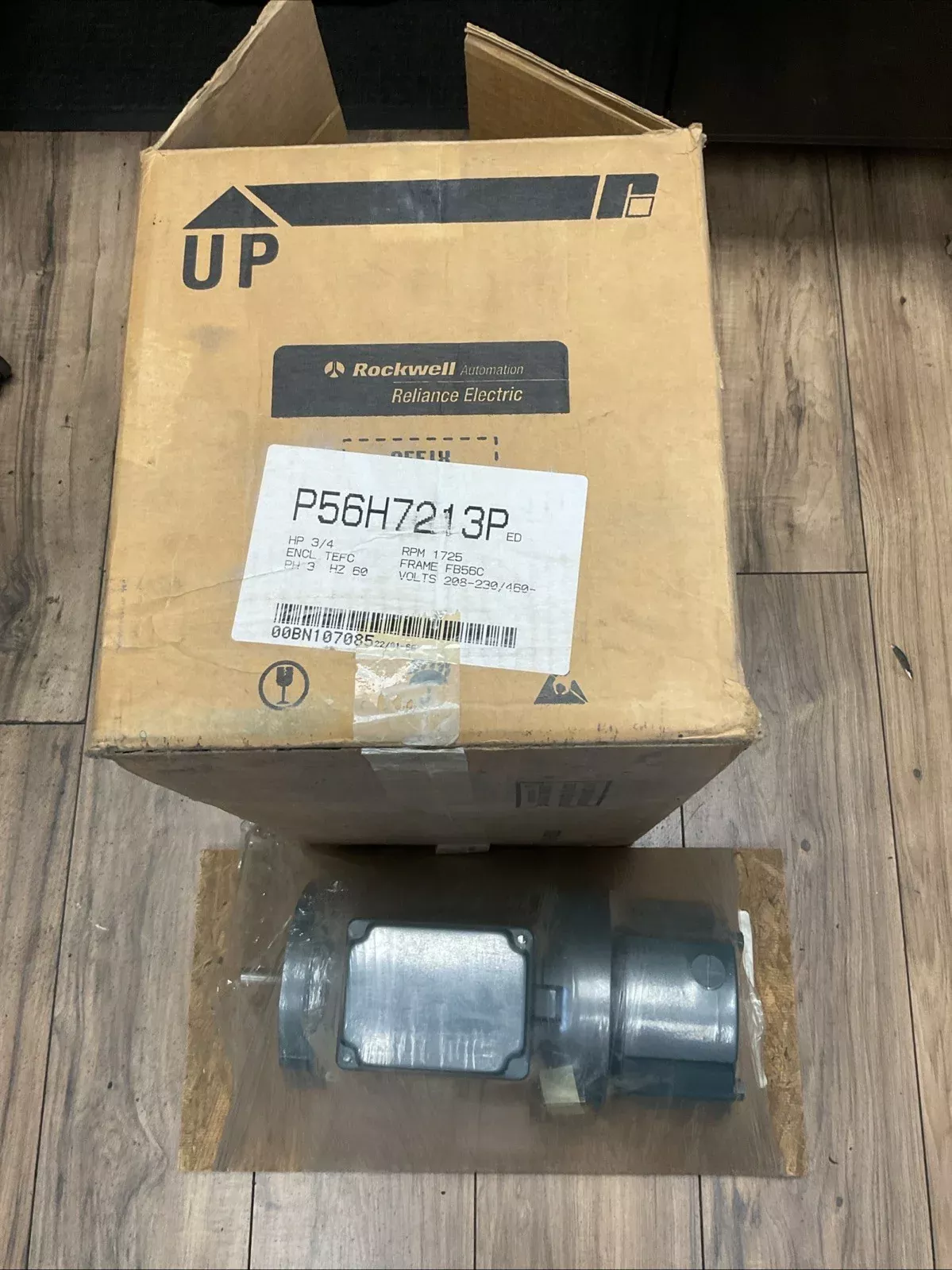 reliance-p56h7213-motor-3-4hp-1725rpm-208-230-460v-dodge-56-dbsc-brake RELIANCE P56H7213 MOTOR 3/4HP 1725RPM 208-230/460V DODGE 56 DBSC BRAKE