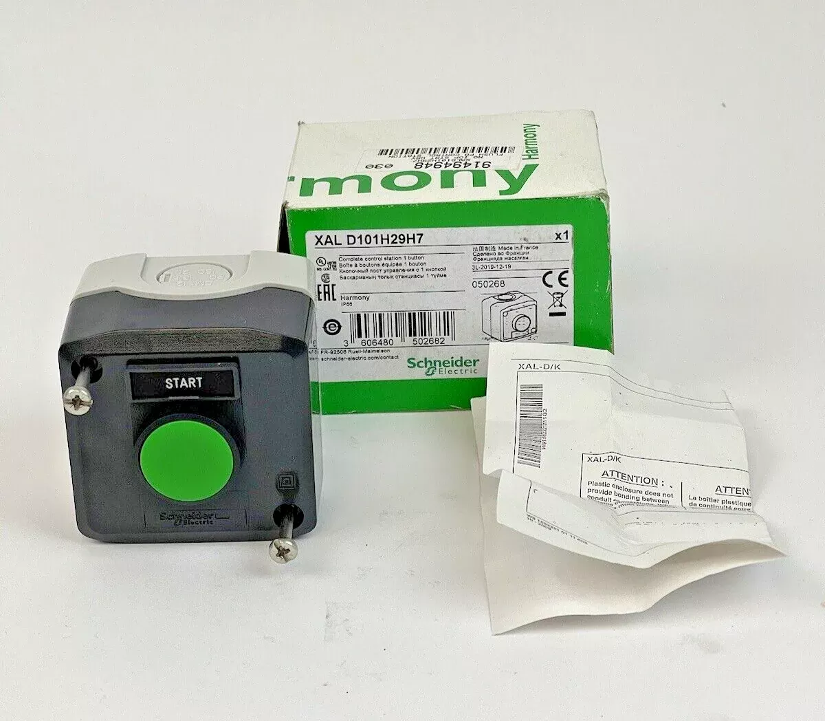 schneider-electric-xal-d101h29h7-harmony-pushbutton-switch-xal-d-k SCHNEIDER ELECTRIC- XAL D101H29H7 - HARMONY - PUSHBUTTON SWITCH - XAL-D/K