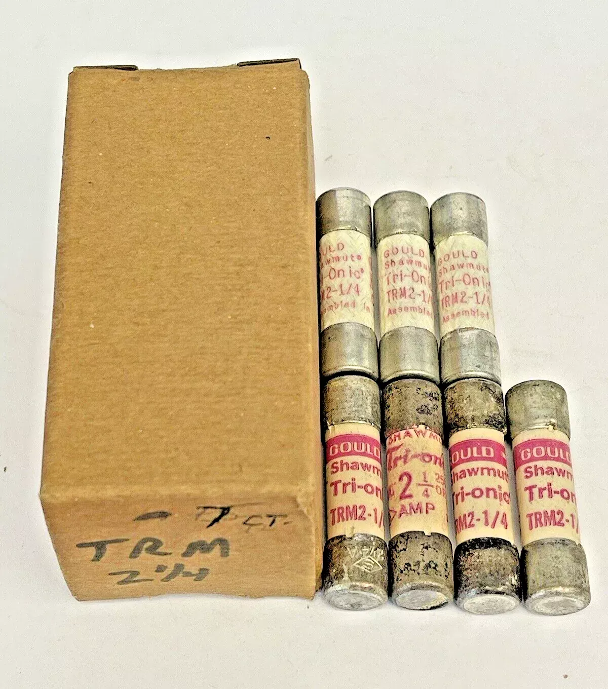 shawmut-box-7-trm2-1-4-2-25-amp-250-vac-time-delay-fuses SHAWMUT - *BOX OF 7* - TRM2 1/4 - 2.25 AMP, 250 VAC - TIME-DELAY FUSES