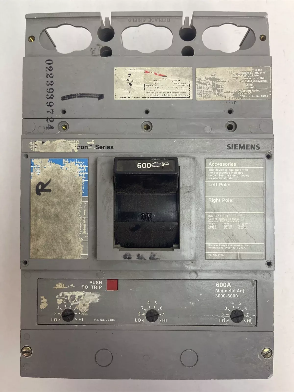 siemens-lxd63b600-sentron-circuit-breaker-600amp-600vac-3pole SIEMENS LXD63B600?? SENTRON CIRCUIT BREAKER 600AMP 600VAC 3POLE