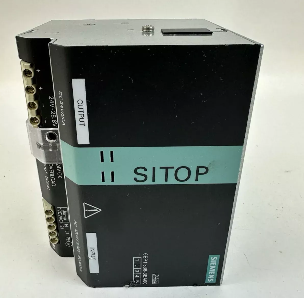 SIEMENS SITOP 6EP1336-3BA00 POWER SUPPLY 24VDC 20A 1PH 100-240VAC