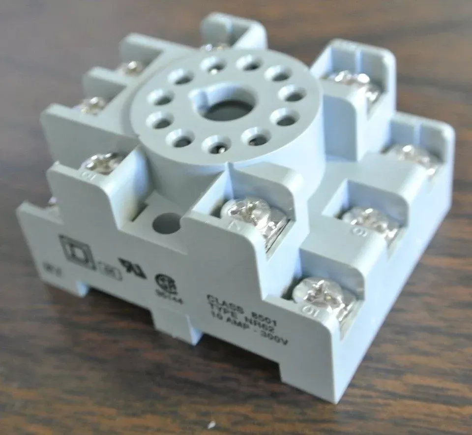 square-d-8501-n62-ser-11-pin-double-tier-relay-socket-new-surplus SQUARE D - 8501 N62, Ser. A - 11-PIN DOUBLE TIER RELAY SOCKET - NEW SURPLUS