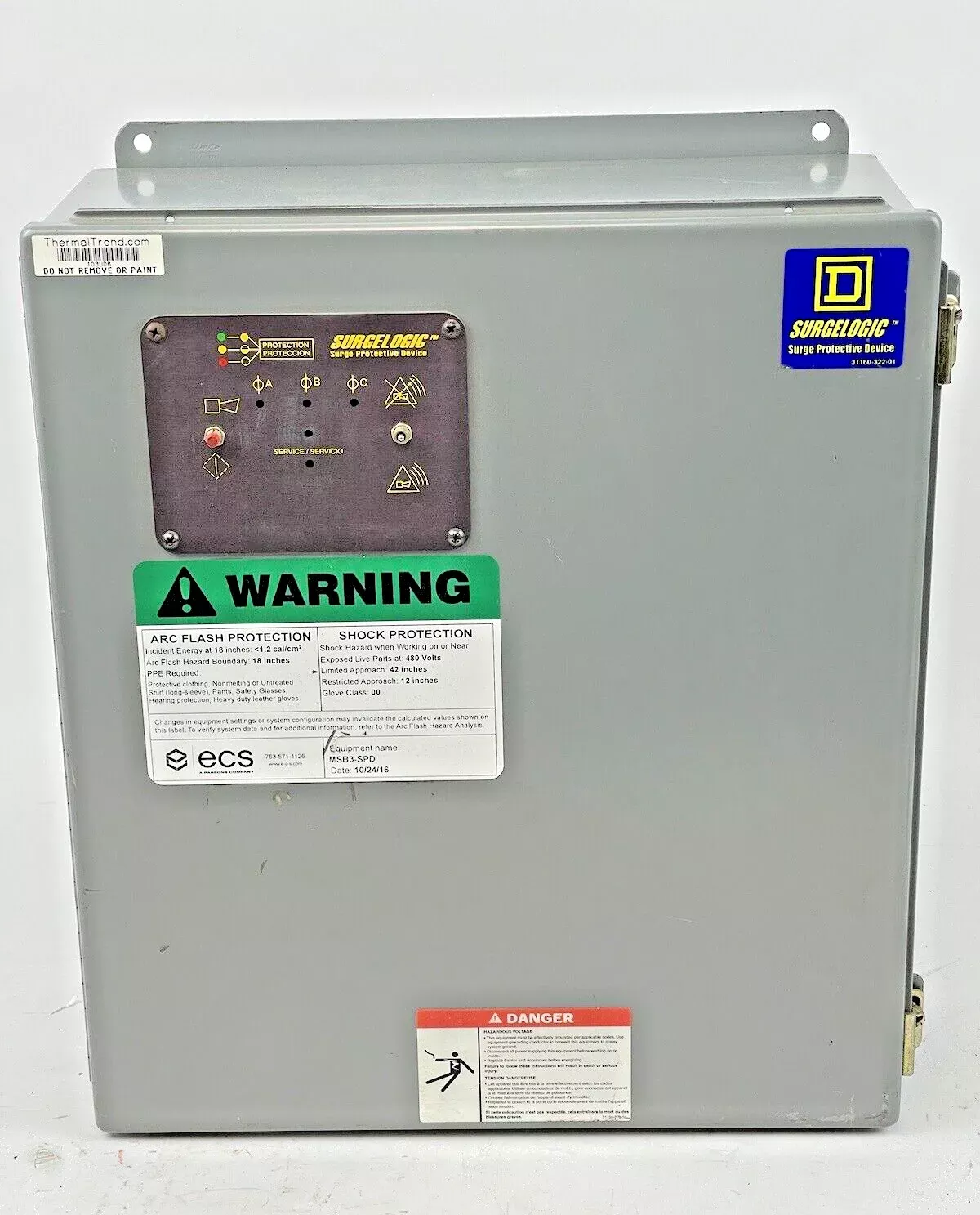 square-d-surgelogic-tvs4xga16ai-surge-protector-module SQUARE D - SURGELOGIC - TVS4XGA16AI - SURGE PROTECTOR MODULE