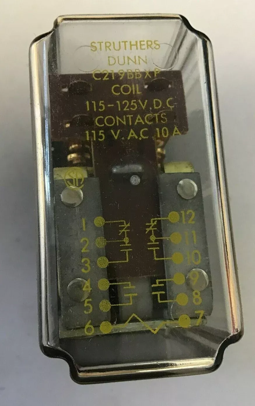 struthers-dunn-c219bbxp-relay-115-125vdc-cont-dpdt-2-n-o STRUTHERS-DUNN C219BBXP RELAY 115-125VDC CONT. DPDT&2 N.O.