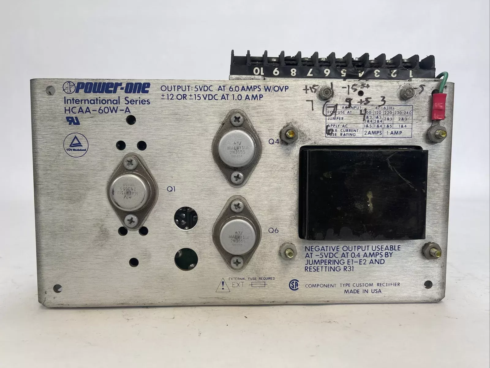 unico-1685-power-one-international-series-hcaa-60w-307-107-output-5vdc-6amp-w UNICO 1685 POWER-ONE INTERNATIONAL SERIES HCAA-60W-A 307-107 OUTPUT 5VDC 6AMP W/