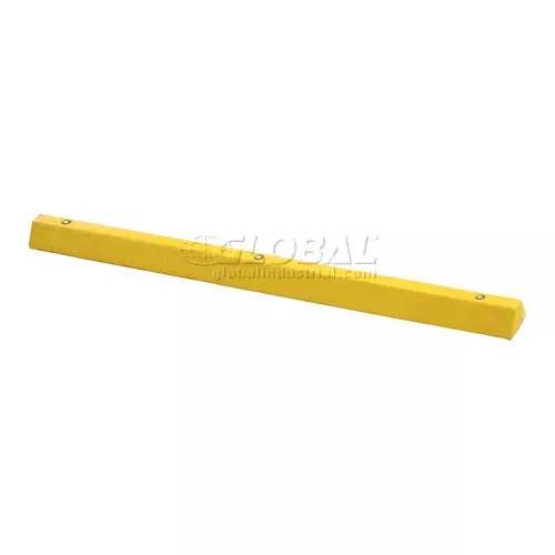 Yellow Parking Curb with Hardware 72"L x 4"H x 6"W