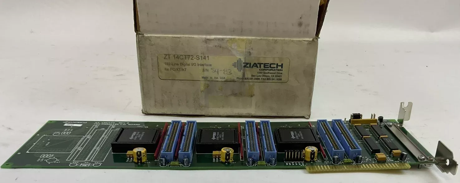 ZIATECH ZT 14CT72-S141 192 PARALLEL I/O BOARD REV 0